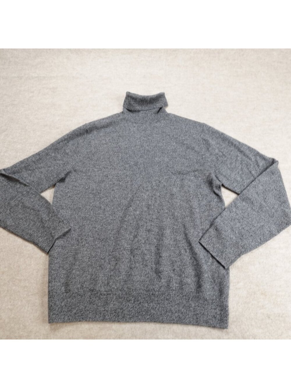 Bonobos Mens Sweater Large Gray Heather Turtleneck Solid Fine Merino